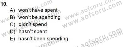 Bağlamsal Dilbilgisi 1 Dersi 2014 - 2015 Yılı (Vize) Ara Sınav Soruları 10. Soru