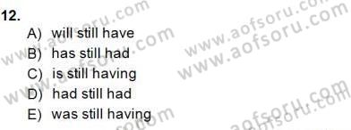 Bağlamsal Dilbilgisi 1 Dersi Ara Sınavı Deneme Sınav Soruları 12. Soru