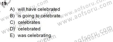 Bağlamsal Dilbilgisi 1 Dersi 2014 - 2015 Yılı (Vize) Ara Sınav Soruları 19. Soru