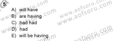 Bağlamsal Dilbilgisi 1 Dersi 2014 - 2015 Yılı (Vize) Ara Sınav Soruları 5. Soru