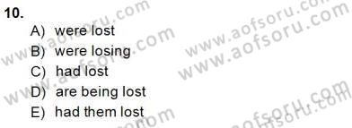 Bağlamsal Dilbilgisi 1 Dersi 2014 - 2015 Yılı (Final) Dönem Sonu Sınav Soruları 10. Soru