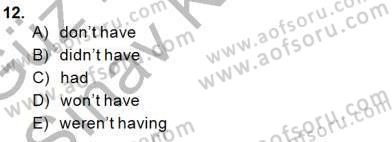 Bağlamsal Dilbilgisi 1 Dersi 2014 - 2015 Yılı (Final) Dönem Sonu Sınav Soruları 12. Soru