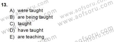 Bağlamsal Dilbilgisi 1 Dersi 2014 - 2015 Yılı (Final) Dönem Sonu Sınav Soruları 13. Soru