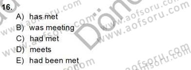 Bağlamsal Dilbilgisi 1 Dersi 2014 - 2015 Yılı (Final) Dönem Sonu Sınav Soruları 16. Soru