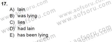 Bağlamsal Dilbilgisi 1 Dersi 2014 - 2015 Yılı (Final) Dönem Sonu Sınav Soruları 17. Soru