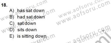 Bağlamsal Dilbilgisi 1 Dersi 2014 - 2015 Yılı (Final) Dönem Sonu Sınav Soruları 18. Soru