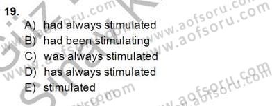 Bağlamsal Dilbilgisi 1 Dersi 2014 - 2015 Yılı (Final) Dönem Sonu Sınav Soruları 19. Soru