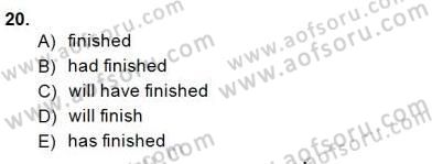 Bağlamsal Dilbilgisi 1 Dersi 2014 - 2015 Yılı (Final) Dönem Sonu Sınav Soruları 20. Soru