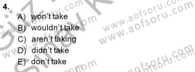 Bağlamsal Dilbilgisi 1 Dersi 2014 - 2015 Yılı (Final) Dönem Sonu Sınav Soruları 4. Soru