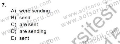 Bağlamsal Dilbilgisi 1 Dersi 2014 - 2015 Yılı (Final) Dönem Sonu Sınav Soruları 7. Soru