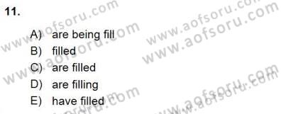 Bağlamsal Dilbilgisi 1 Dersi 2015 - 2016 Yılı (Vize) Ara Sınav Soruları 11. Soru