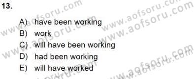 Bağlamsal Dilbilgisi 1 Dersi 2015 - 2016 Yılı (Vize) Ara Sınav Soruları 13. Soru