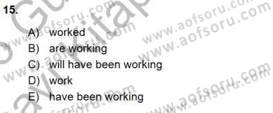 Bağlamsal Dilbilgisi 1 Dersi 2015 - 2016 Yılı (Vize) Ara Sınav Soruları 15. Soru