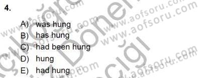 Bağlamsal Dilbilgisi 1 Dersi Ara Sınavı Deneme Sınav Soruları 4. Soru