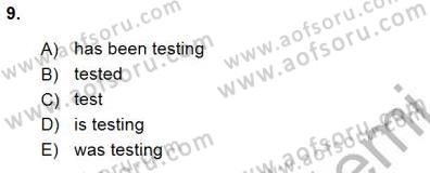 Bağlamsal Dilbilgisi 1 Dersi 2015 - 2016 Yılı (Vize) Ara Sınav Soruları 9. Soru