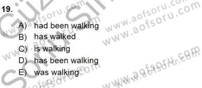 Bağlamsal Dilbilgisi 1 Dersi 2015 - 2016 Yılı (Final) Dönem Sonu Sınav Soruları 19. Soru