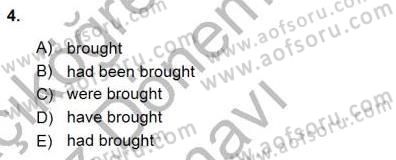 Bağlamsal Dilbilgisi 1 Dersi 2015 - 2016 Yılı (Final) Dönem Sonu Sınav Soruları 4. Soru