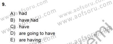 Bağlamsal Dilbilgisi 1 Dersi 2015 - 2016 Yılı (Final) Dönem Sonu Sınav Soruları 9. Soru