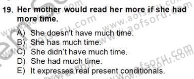 Bağlamsal Dilbilgisi 2 Dersi 2012 - 2013 Yılı (Final) Dönem Sonu Sınav Soruları 19. Soru