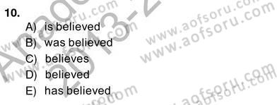 Bağlamsal Dilbilgisi 2 Dersi 2013 - 2014 Yılı (Vize) Ara Sınav Soruları 10. Soru