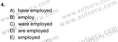 Bağlamsal Dilbilgisi 2 Dersi 2013 - 2014 Yılı (Vize) Ara Sınav Soruları 4. Soru