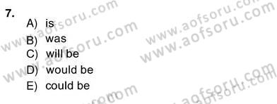 Bağlamsal Dilbilgisi 2 Dersi 2013 - 2014 Yılı (Vize) Ara Sınav Soruları 7. Soru
