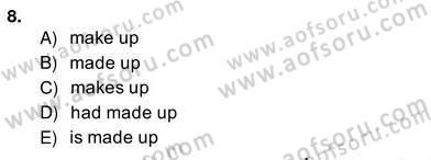 Bağlamsal Dilbilgisi 2 Dersi 2013 - 2014 Yılı (Vize) Ara Sınav Soruları 8. Soru