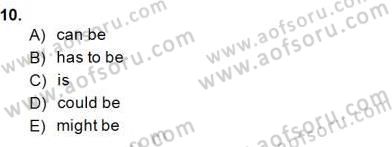 Bağlamsal Dilbilgisi 2 Dersi 2014 - 2015 Yılı (Vize) Ara Sınav Soruları 10. Soru