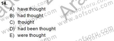 Bağlamsal Dilbilgisi 2 Dersi 2014 - 2015 Yılı (Vize) Ara Sınav Soruları 14. Soru