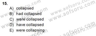 Bağlamsal Dilbilgisi 2 Dersi 2014 - 2015 Yılı (Vize) Ara Sınav Soruları 15. Soru