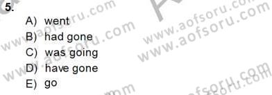 Bağlamsal Dilbilgisi 2 Dersi 2014 - 2015 Yılı (Vize) Ara Sınav Soruları 5. Soru