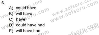 Bağlamsal Dilbilgisi 2 Dersi 2014 - 2015 Yılı (Vize) Ara Sınav Soruları 6. Soru