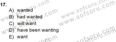 Bağlamsal Dilbilgisi 2 Dersi 2014 - 2015 Yılı (Final) Dönem Sonu Sınav Soruları 17. Soru