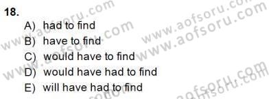 Bağlamsal Dilbilgisi 2 Dersi 2014 - 2015 Yılı (Final) Dönem Sonu Sınav Soruları 18. Soru