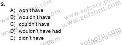 Bağlamsal Dilbilgisi 2 Dersi 2014 - 2015 Yılı (Final) Dönem Sonu Sınav Soruları 2. Soru