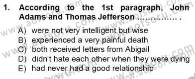 Okuma Ve Yazma Becerileri 1 Dersi 2012 - 2013 Yılı (Vize) Ara Sınav Soruları 1. Soru