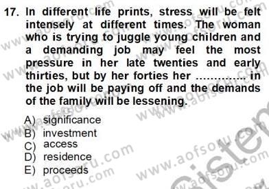 Okuma Ve Yazma Becerileri 1 Dersi 2012 - 2013 Yılı (Vize) Ara Sınav Soruları 17. Soru