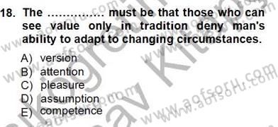 Okuma Ve Yazma Becerileri 1 Dersi 2012 - 2013 Yılı (Vize) Ara Sınav Soruları 18. Soru