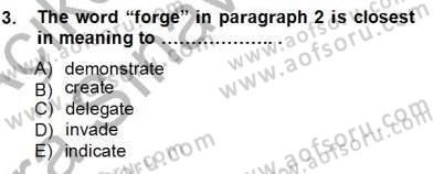 Okuma Ve Yazma Becerileri 1 Dersi 2012 - 2013 Yılı (Vize) Ara Sınav Soruları 3. Soru