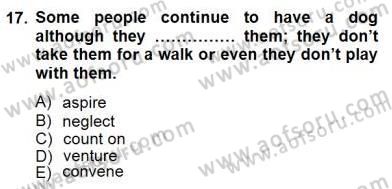 Okuma Ve Yazma Becerileri 1 Dersi 2012 - 2013 Yılı (Final) Dönem Sonu Sınav Soruları 17. Soru