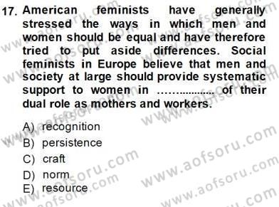 Okuma Ve Yazma Becerileri 1 Dersi 2013 - 2014 Yılı (Final) Dönem Sonu Sınav Soruları 17. Soru