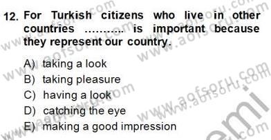 Okuma Ve Yazma Becerileri 1 Dersi 2014 - 2015 Yılı (Vize) Ara Sınav Soruları 12. Soru