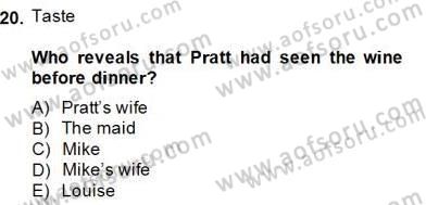 Okuma Ve Yazma Becerileri 1 Dersi 2014 - 2015 Yılı (Vize) Ara Sınav Soruları 20. Soru