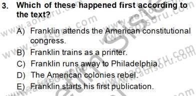 Okuma Ve Yazma Becerileri 1 Dersi 2014 - 2015 Yılı (Vize) Ara Sınav Soruları 3. Soru