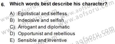 Okuma Ve Yazma Becerileri 1 Dersi 2014 - 2015 Yılı (Vize) Ara Sınav Soruları 6. Soru