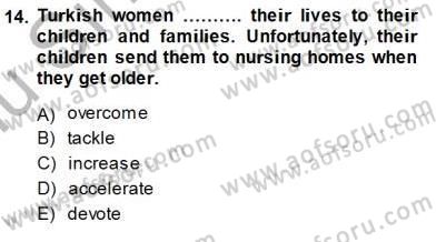 Okuma Ve Yazma Becerileri 1 Dersi 2014 - 2015 Yılı (Final) Dönem Sonu Sınav Soruları 14. Soru