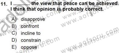 Okuma Ve Yazma Becerileri 1 Dersi 2015 - 2016 Yılı (Vize) Ara Sınav Soruları 11. Soru