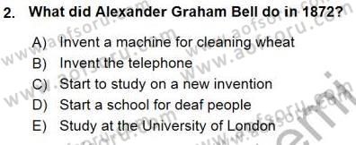 Okuma Ve Yazma Becerileri 1 Dersi 2015 - 2016 Yılı (Vize) Ara Sınav Soruları 2. Soru