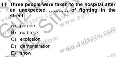 Okuma Ve Yazma Becerileri 1 Dersi 2015 - 2016 Yılı (Final) Dönem Sonu Sınav Soruları 11. Soru