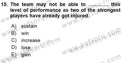Okuma Ve Yazma Becerileri 1 Dersi 2015 - 2016 Yılı (Final) Dönem Sonu Sınav Soruları 15. Soru